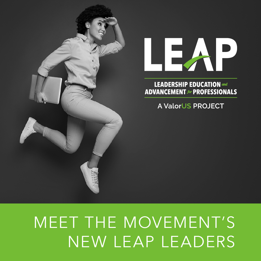 Meet the Movements New Leaders. LEAP logo