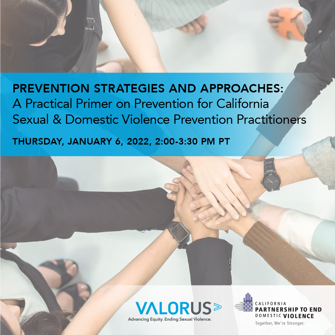 Prevention Strategies and Approaches Web Conference Jan 6, 2022