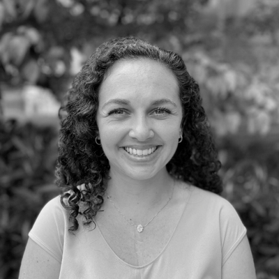 Black and white filter over image of Grace Glaser