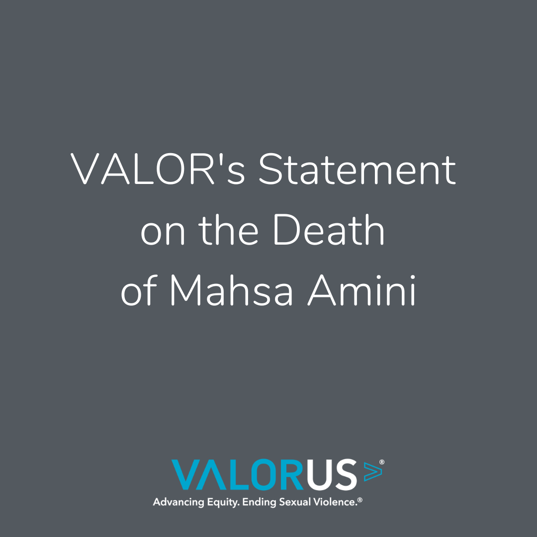 Valor’s statement on the death of Mahsa Amini. Valor U.S. logo